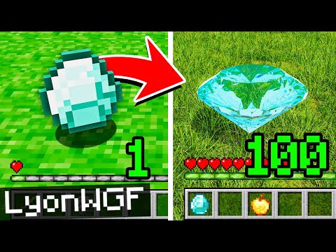 MINECRAFT MA OGNI LIVELLO OTTIENI UN OGGETTO REALISTICO!!