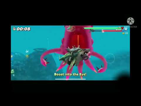 Colossal The Squid Vs Veteran Great White(Hungry Shark World)