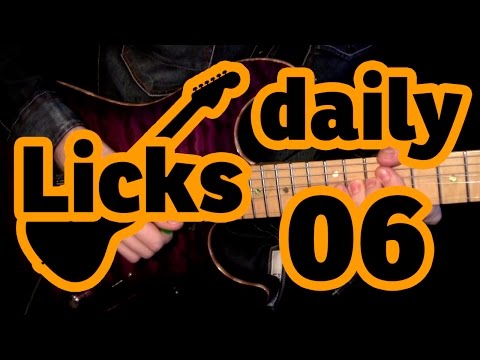 Guitar licks 06 - D major lick with backing track