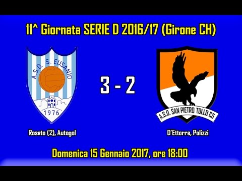 S. EUSANIO 3 - 2 SAN PIETRO TOLLO C5 (11^ Giornata Serie D 2016/17)