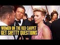 Women On The Red Carpet Get Sh Tty Questions Today S Topic Scarlett Johansson Mindy Kaling