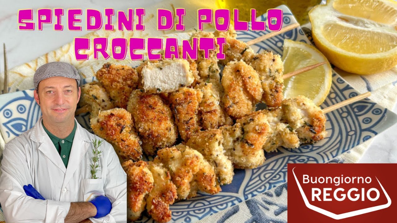 Spiedini di pollo croccanti