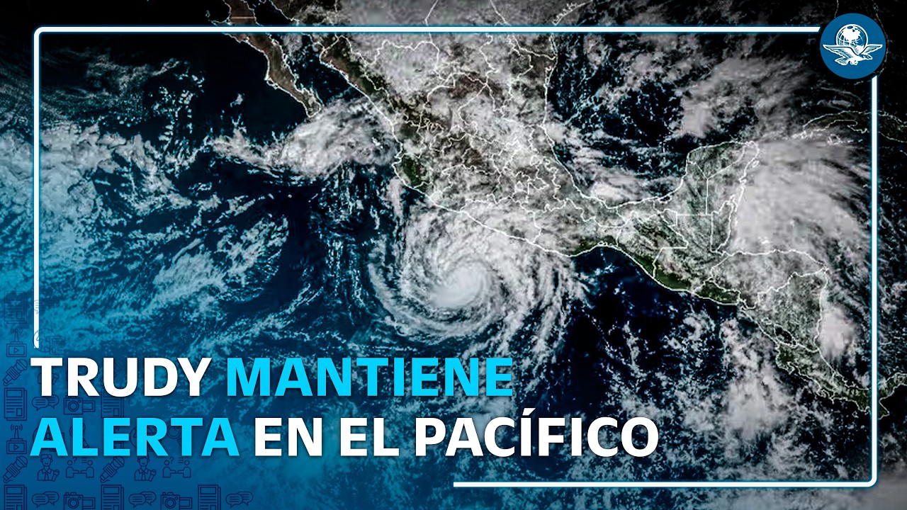 Trudy se debilita a tormenta tropical, persisten las alertas por lluvias y oleaje en el Pacífico
