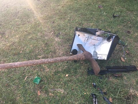 Destruction of a DVD player