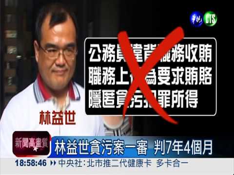 林益世貪污案一審 判7年4個月