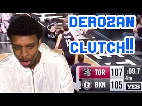 KYLE LOWRY BODY SLAM! DEMAR DEROZAN STEPS UP IN THE CLUTCH! RAPTORS VS NETS NBA HIGHLIGHTS