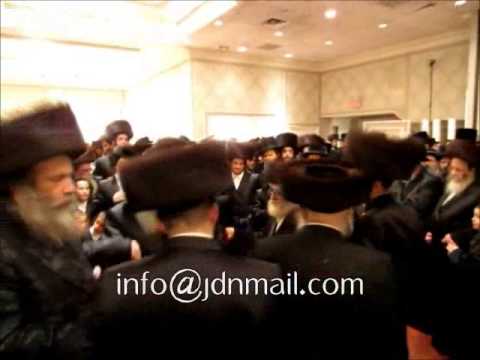 Both Bobover Rebbes Attending Chiechnov Wedding Kislev 5773
