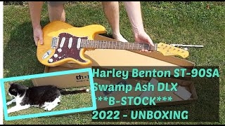 Video thumbnail for Harley Benton ST-90SA, 2022 - UNBOXING with Cat Sir Tommy, Swamp Ash DLX Series by Fritz's Guitars