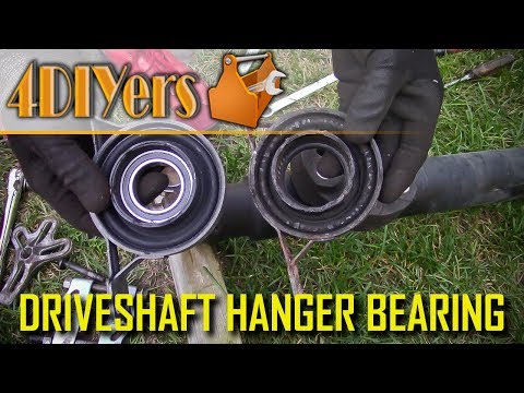 Part of a video titled How to Diagnose a Faulty Driveshaft Center Support Bearing - YouTube