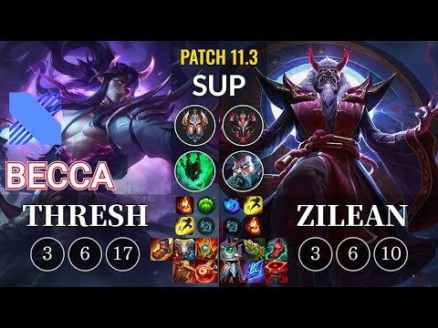 DRX Becca Thresh vs Zilean Sup - KR Patch 11.3