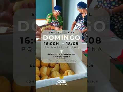 ❤️🔥 CONVITE ESPECIAL MEGA ENSAIO LOCAL: 18/08/24 ÀS 16:00 HS. ❤️ • CCB PQ. MARIA HELENA, CAMPINAS/SP