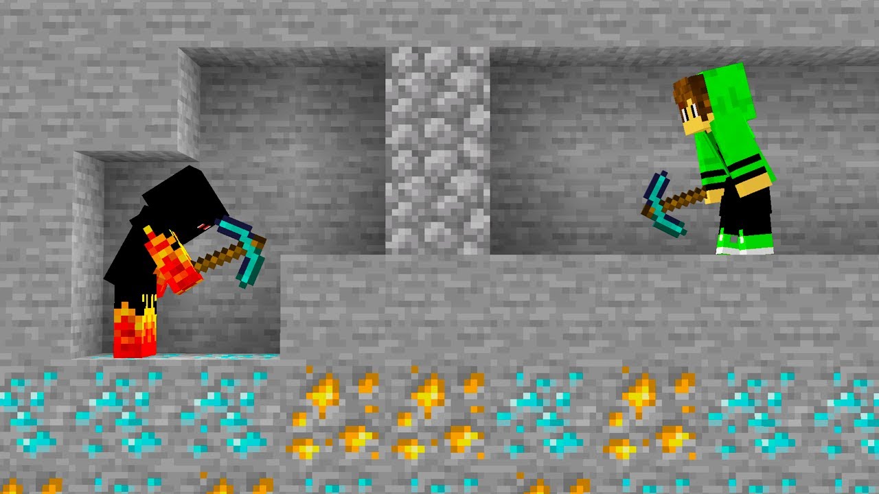 VISÃO RAIO-X vs CAÇADOR no MINECRAFT