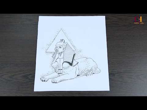 How to Draw Mythical Creature SPHINX || Как нарисовать...
