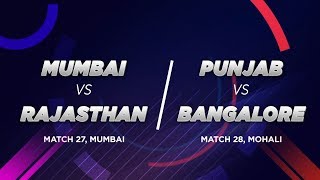 Cricbuzz LIVE: Mumbai v Rajasthan, Punjab v Bangalore