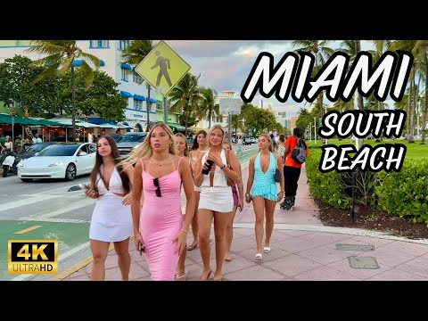 South Beach Miami Evening Walk 2025 | Sunset, Bars & Fun Street Energy 😄