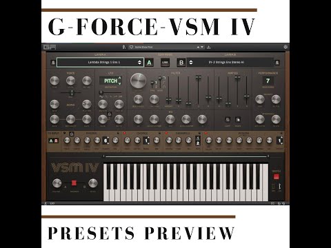 GForce VSM IV (Virtual String Machine 4) - Presets Preview (Chord Played)