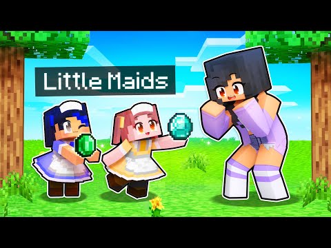 Minecraft But HELPFUL Maids DO THE WORK FOR US!