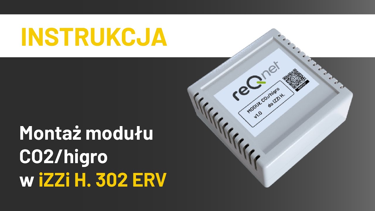 Instrukcja montażu modułu CO2/Higro w iZZi H.302 ERV