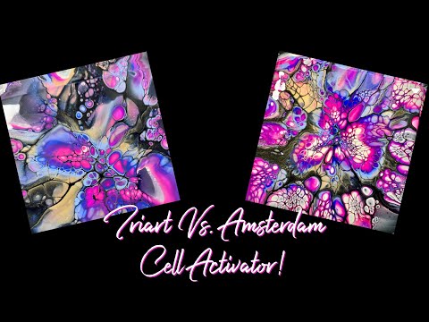 #307 Amsterdam Vs. Triart Cell Activator Part 2! Surprising results! Fluid Art/ Pour Painting