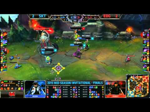Faker Lebanc Tower Dive | SKT vs EDG | MSI 2015