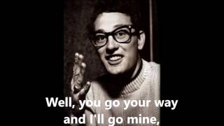 It Doesn&#39;t Matter Any More   BUDDY HOLLY (with lyrics)