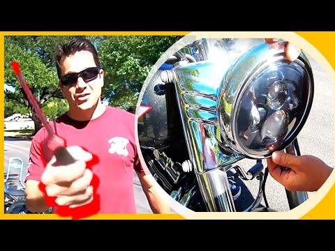 Comparing Stock Fatboy Headlight to LED & Fast Install