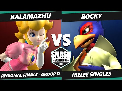 SWT NA West Group D - Kalamazhu (Peach) Vs. Rocky (Falco) SSBM Smash Melee Tournament