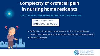 Complexity of orofacial pain in nursing home residents