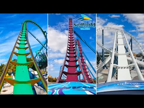 EVERY Roller Coaster at SeaWorld Orlando 2025 | On-Ride POVs 4K