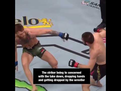 Striker vs grappler Use the takedowns to get the hands lower then attack the head #ufc #mma