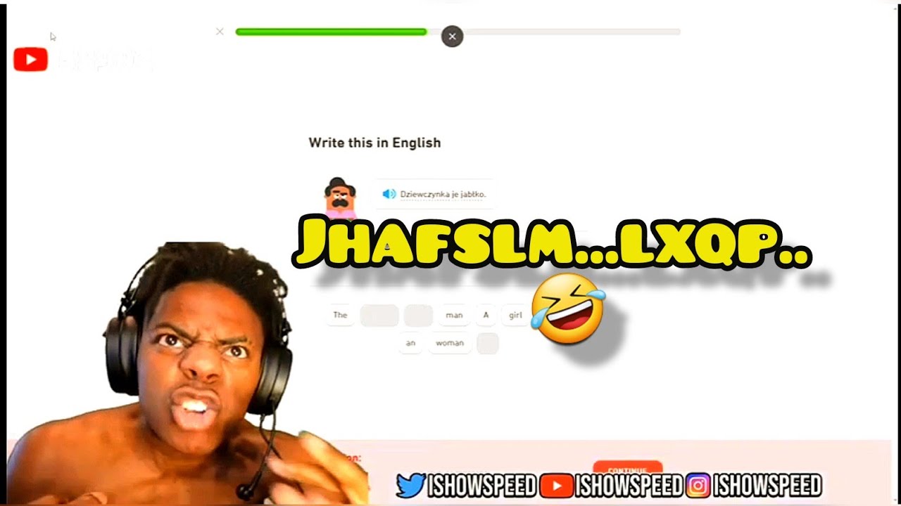 Speed Trying to learn polish 🤣🤣 XD | #funny #ishowspeed #trending