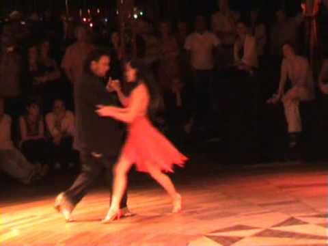  Juana Sepulveda  and  Mariano Frumboli  are  dancing  to  the  tango  "  Villurca  "