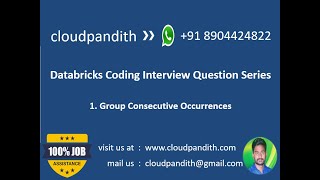 Download the video "1. Interview Question : Databricks | Spark | Delta : Group the consecutive occurrences in pyspark"