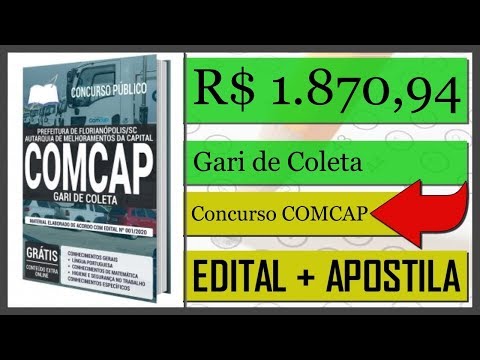 Edital Concurso COMCAP 2020 - Apostila Para Gari de Coleta