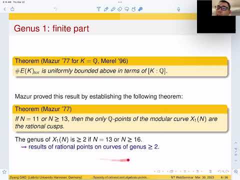 Ziyang Gao: Sparsity of rational and algebraic points (NTWS 165)