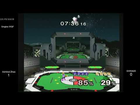 GSS 92 SSBM - Admiral Zhao (Samus) vs. GWM420 (Fox) - Melee WQF