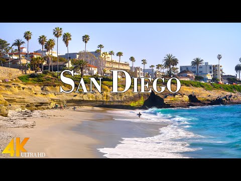 San Diego, California 4k Ultra HD • Stunning Footage, Scenic Relaxation Film with Calming Music.