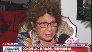 Consuelo Despradel responde al ataque de la senadora Sonia Mateo