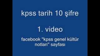 kpss tarih ÅŸifreleri 1