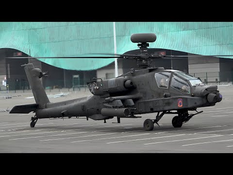 AH-64 Apache Helicopter Engine Startup and Takeoff
