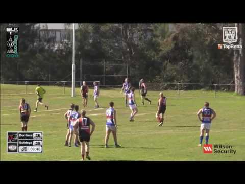 2016 BDAFL Round 15 2nd Division Highlights - Killarney Vale Bombers v Warners Bay Bulldogs