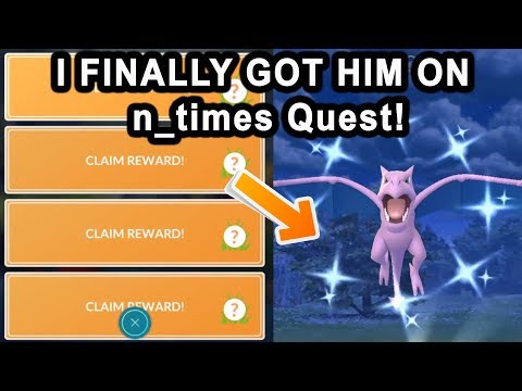 Shiny Aerodactyl - How Many Quest Does It Take to get one?