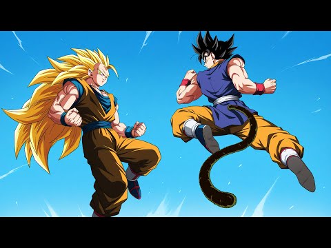 Goku vs GT Goku | Full Fight | REMASTERED