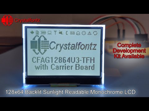 128x64 Backlit Transflective LCD Module