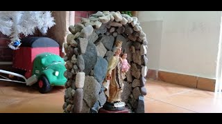 GRUTA con ROCAS para la VIRGEN Cómo hacerla Tutorial