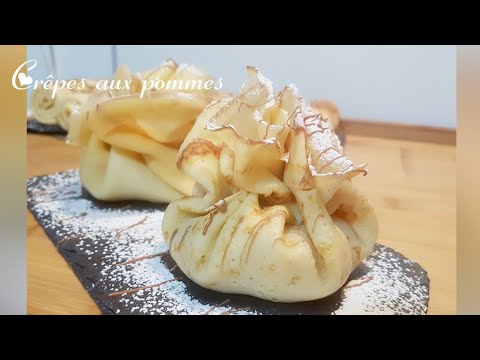 Crêpes aux pommes caramélisées كريب بالتفاح