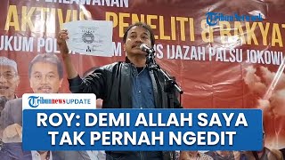 Roy Suryo Balik Serang Kader PSI Usai Dituduh Edit Ijazah Jokowi: Foto Dian Miring, Kaya Otaknya