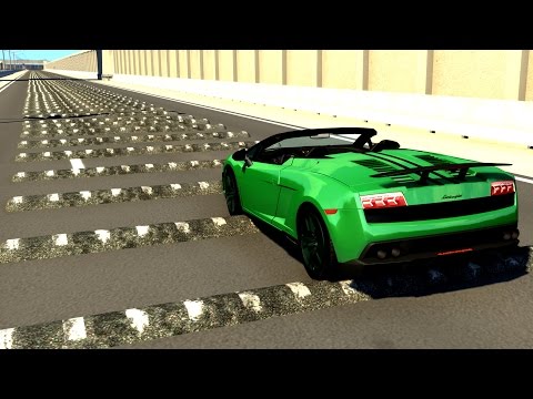1000+ Consecutive Speed Bumps High Speed Testing #4  - BeamNG DRIVE