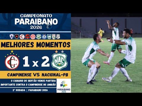 Campinense vs Nacional de Patos | Melhores Momentos | 2ª Rodada | Campeonato Paraibano 2026