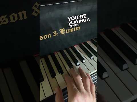 Video thumbnail: When you’re playing on all white keys and you skip a note, you’re playing a third.